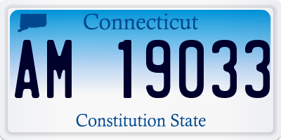 CT license plate AM19033