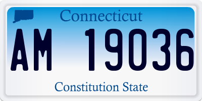CT license plate AM19036
