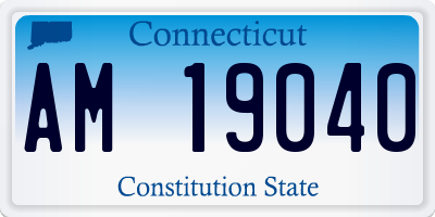 CT license plate AM19040