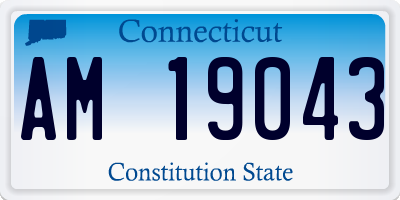 CT license plate AM19043