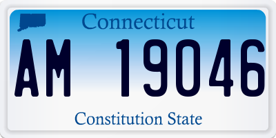 CT license plate AM19046