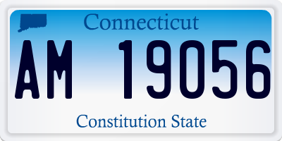 CT license plate AM19056