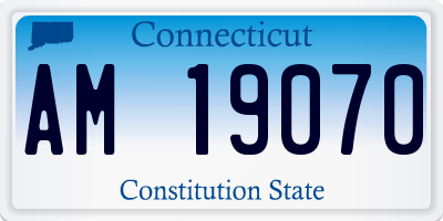 CT license plate AM19070