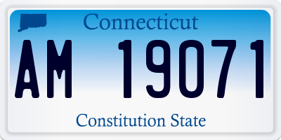 CT license plate AM19071