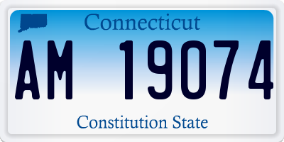 CT license plate AM19074