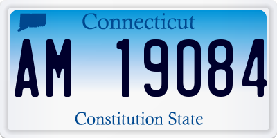 CT license plate AM19084