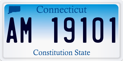 CT license plate AM19101