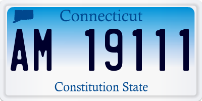 CT license plate AM19111