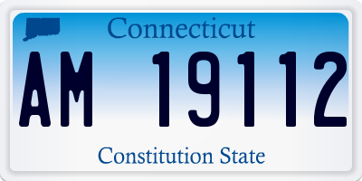 CT license plate AM19112