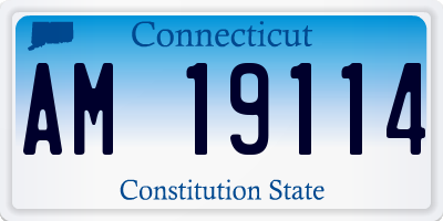 CT license plate AM19114
