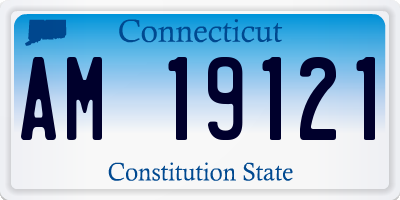 CT license plate AM19121