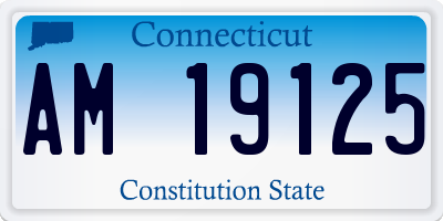 CT license plate AM19125