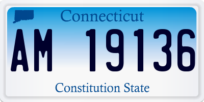 CT license plate AM19136