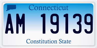CT license plate AM19139