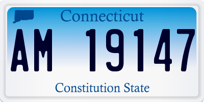 CT license plate AM19147