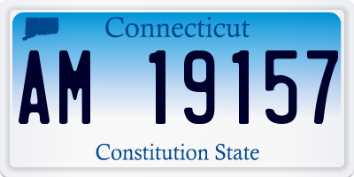 CT license plate AM19157