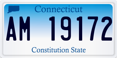 CT license plate AM19172