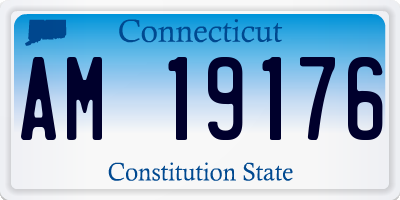CT license plate AM19176