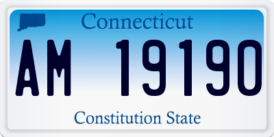 CT license plate AM19190