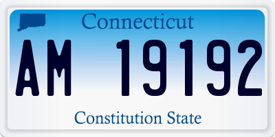 CT license plate AM19192