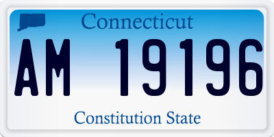 CT license plate AM19196