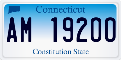 CT license plate AM19200
