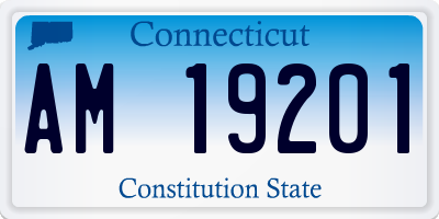 CT license plate AM19201