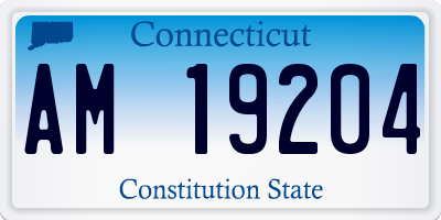 CT license plate AM19204