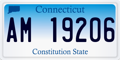 CT license plate AM19206