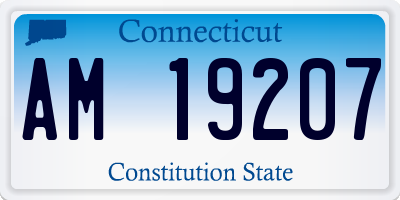 CT license plate AM19207