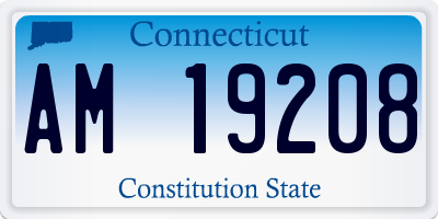 CT license plate AM19208