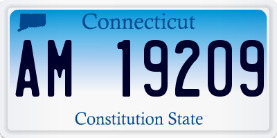 CT license plate AM19209