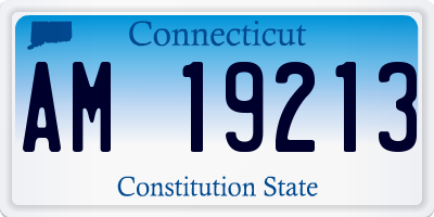 CT license plate AM19213