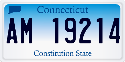 CT license plate AM19214