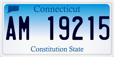 CT license plate AM19215