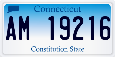 CT license plate AM19216