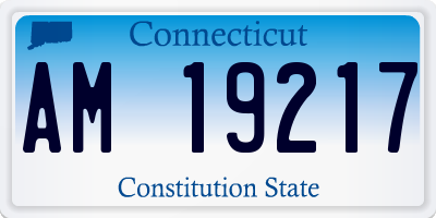 CT license plate AM19217
