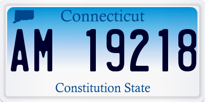 CT license plate AM19218