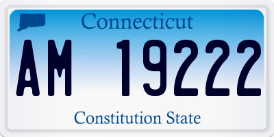 CT license plate AM19222