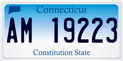 CT license plate AM19223