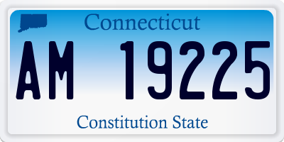 CT license plate AM19225