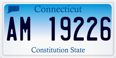 CT license plate AM19226