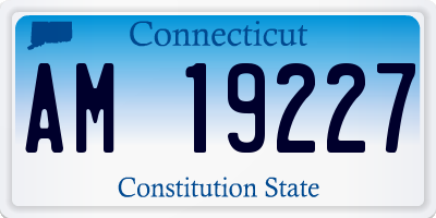 CT license plate AM19227