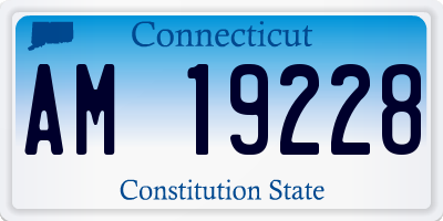 CT license plate AM19228