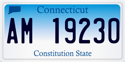 CT license plate AM19230