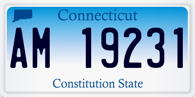 CT license plate AM19231