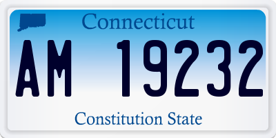 CT license plate AM19232