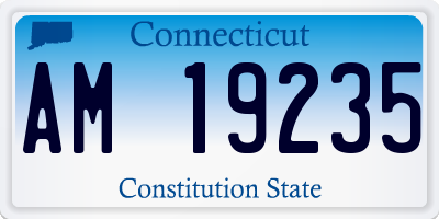 CT license plate AM19235