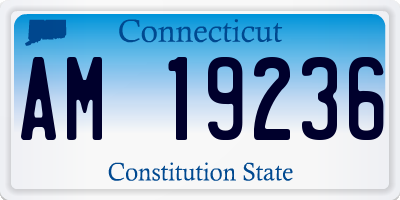 CT license plate AM19236