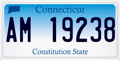 CT license plate AM19238